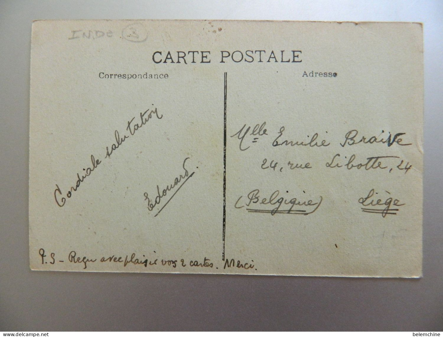 INDE                         PONDICHERY                    UNE PICOTTE - Indien