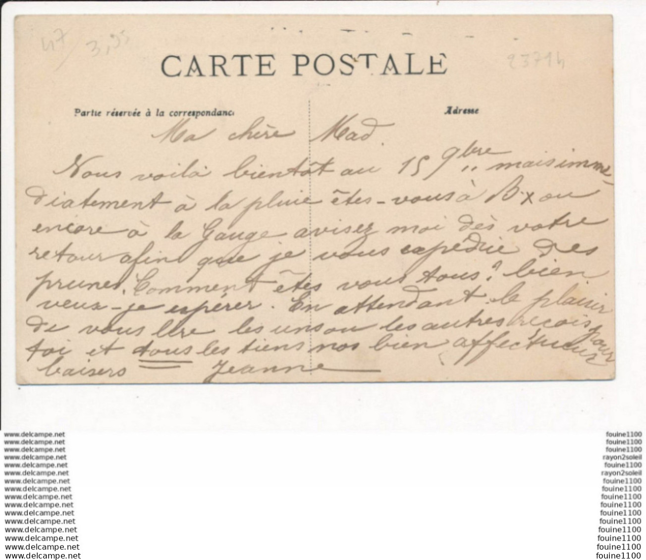 Carte De MONFLANQUIN Rue Sainte Marie ( Recto Verso ) - Monflanquin