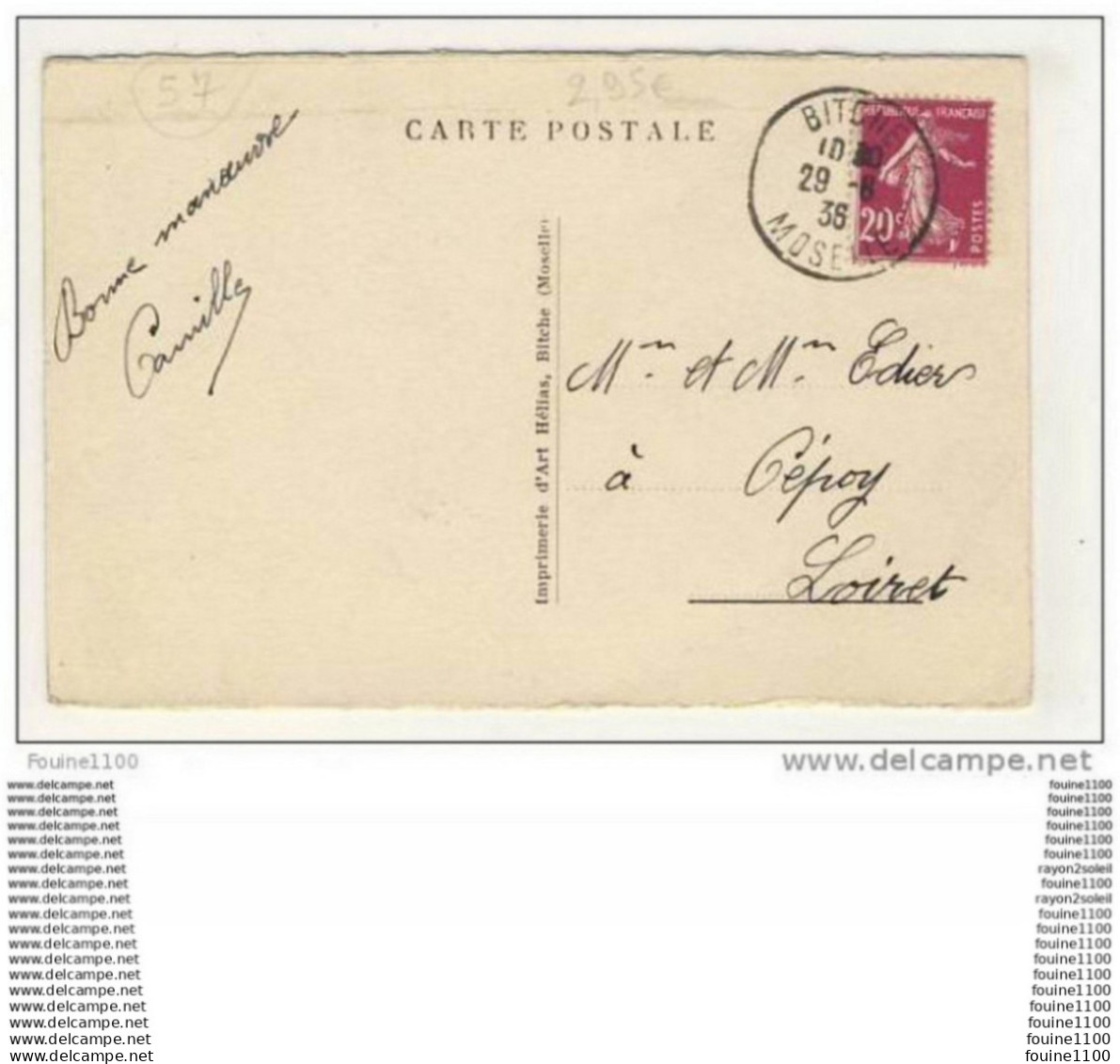 Carte De Bitche Le Camp  Vue Générale - Bitche