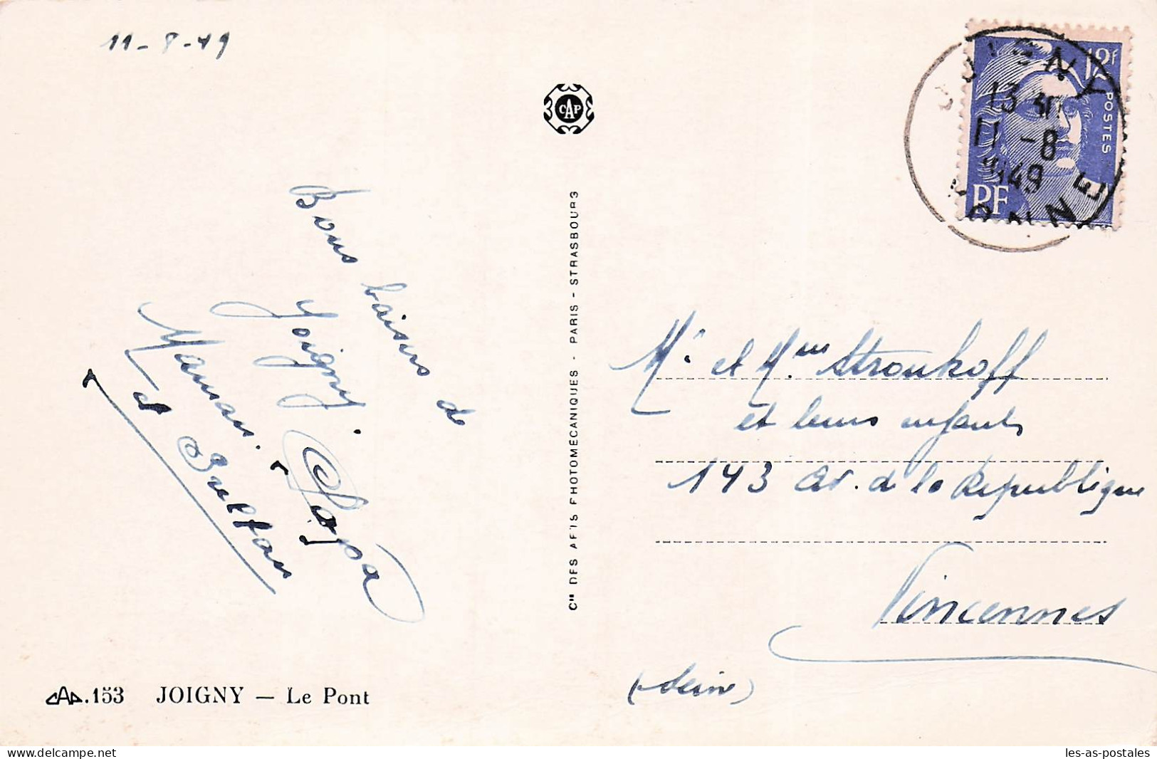 89 JOIGNY LE PONT - Joigny