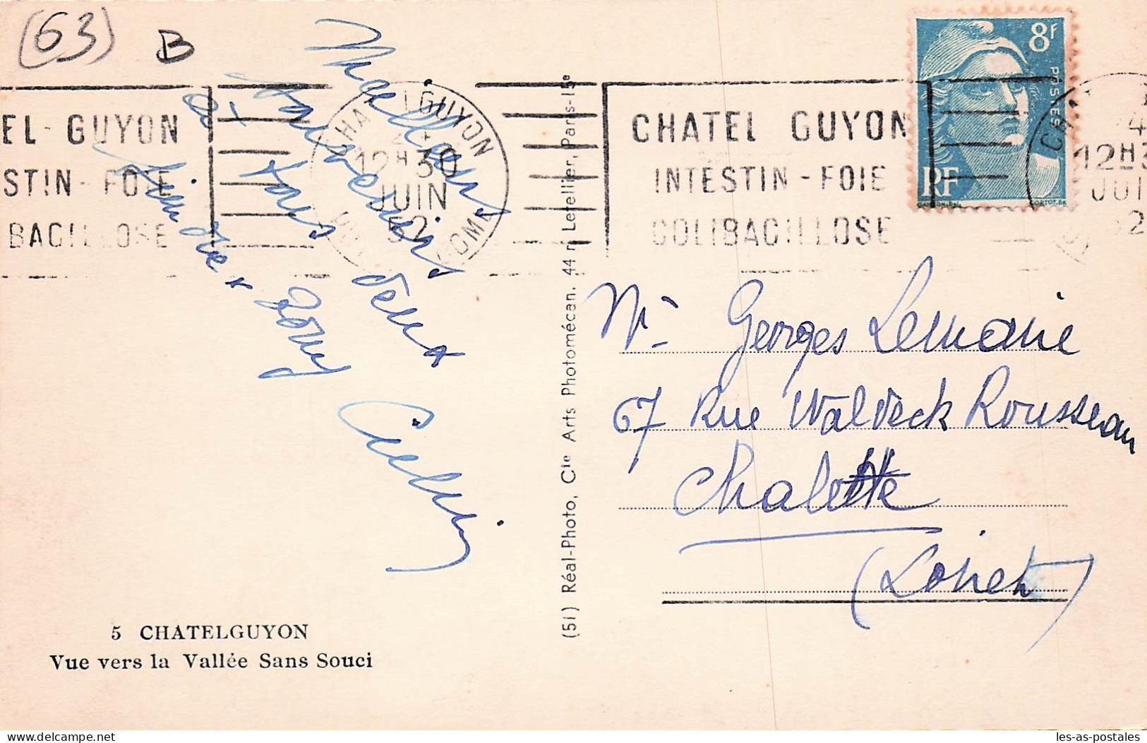 63 CHATEL GUYON VUE VERS LA VALLEE SANS SOUCI - Châtel-Guyon