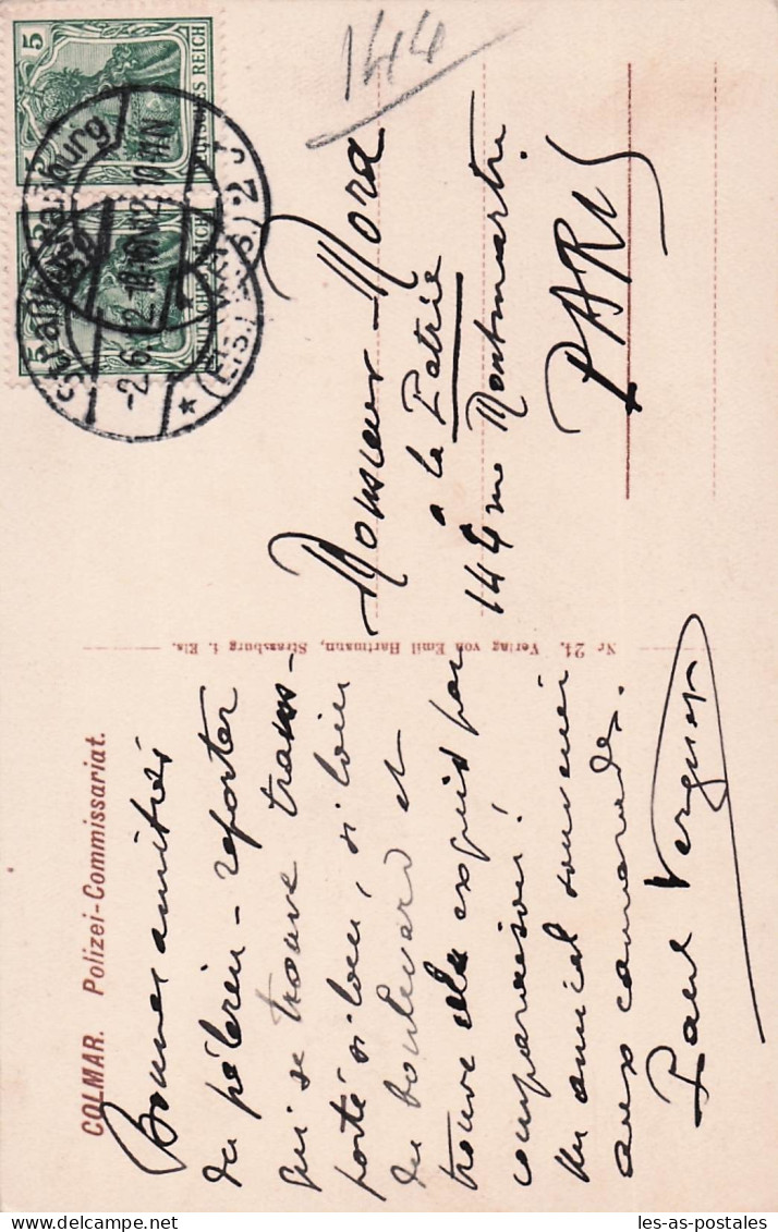 68 COLMAR POLIZEI COMMISSARIAT - Colmar