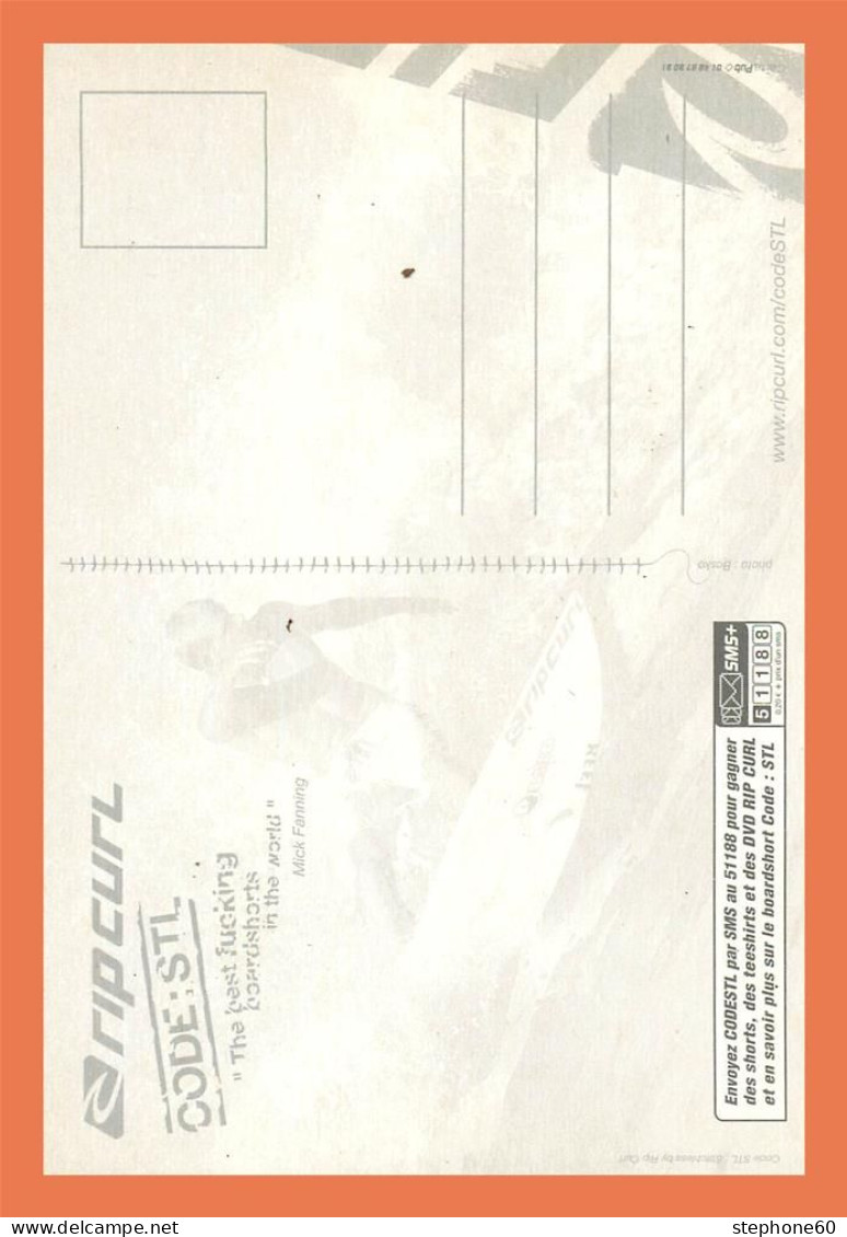 A687 / 647 Carte Pub RIP CURL - Werbepostkarten