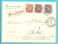 153+154+155 Op Aangetekende Brief, Postagentschapstempel St-GILLIS (Brussel) 12 Op 11/1/19, Met Nood-aantekenstrookje !! - 1918 Rode Kruis