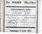 CATALOGUE PUBLICITAIRE DE VENTE  DU MANS "LA SARTRE"1922 ENVOYé EN " P P" PORT PAYE ANCETRE VPC VENTE PAR CORRESPONDANCE - Storia Postale