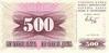 BOSNIE HERZEGOVINE   500 Dinara  Daté Du 01-06-1992   Pick 14a    ***** BILLET  NEUF ***** - Bosnia Erzegovina