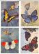 Butterflies. 16 Different Russian Postcards - Insects