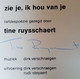 * LP * ZIE JE, IK HOU VAN JE - Liefdespoëzie Gezegd Door TINE RUYSSCHAERT (gesigneerd) - Autographs