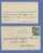 527 Op Naamkaartomslagje "carte Visite" (met Inhoud) Met Naamstempel BOUSSU-/LEZ-WALCOURT - 1935-1949 Small Seal Of The State