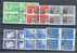 SWITZERLAND, GROUP OFFICIAL STAMPS IN  BlOCKS OF 4, FD CANCELS! - Collections