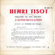 * 7" * HENRI TISOT - L'AUTOCIRCULATION - Humour, Cabaret