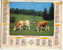 CALENDRIER ALMANACH  PTT GRAND FORMAT EN DOUBLE ANNEE/1985 CAMPAGNE VERDOYANTE VACHE 39 JURA/HAMEAU DE VILLARD 74 SAVOIE - Big : 1981-90