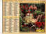 CALENDRIER ALMANACH DES PTT GRAND FORMAT ANNEE 2001 GERANIUM /SAUGE/IMPATIENCE/AGASTAGE / FLEURS ET PLANTES - Big : 2001-...