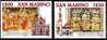 1995 San Marino 2 Minifogli / Minisheets "Basilica Santa Croce Firenze" - Sassone Nn. 1452/1453 MNH** - Hojas Bloque