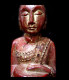 - Bonze Birman Debout / Burmese Adoring Monk Statue - Hout