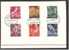 LIECHTENSTEIN, DEFINITIVES 1951, SUPERB SET USED ON CARDS! - Used Stamps