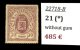 Luxembourg 21 (*)  Percé Ligne Coloré PREMIER CHOIX  Yv: 1200 &euro; - 1859-1880 Wappen & Heraldik