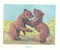 Uco+cq Bulgaria PSE Stationery 1991 Animals BEAR WRESTLING, Post Dove Mint/4615 - Bären