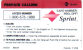 USA - SPRINT D2 - SECOND SPRINT CARD ISSUED - Sprint