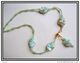 Collier Artisanal Vert D'eau - Perles à La Lampe Et Dégradé De Perles Japonaises Miyuki- Accessoires Plaqués Or - 49cm - Halsketten