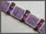Bracelet Artisanal Violet Tissé En Perles Japonaises Miyuki Delica, Cristal Tchèque Facetté Et Verre De Bohème - Bracelets