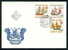 FDC 3450 Bulgaria 1985 /40 Historic Sailing Ships / SPECIAL SEAL - TWO DOLPHINS - Dolphins