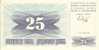 25 Dinara    "Bosnie-Herzegovine"   1er Juillet 1992   UNC  Bc 15 - Bosnia And Herzegovina