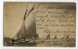 SHIP BOAT POSTCARD Ca 1900 Photo Postcard Sail Boat - Steamers