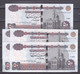 EGYPT 50 EGP POUNDS 2018 2019 2020 P-66 New SIG/T.A 24 LOT X5 UNC NOTES - Egypt