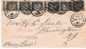 C-V027a/  KANADA - St. Catharines 1896. Victoria Kleinformat 3-er Streifen (2 X) - Cartas & Documentos