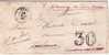 MARNE-REIMS 21-5-1860 + TXE 30 VERSO DIVERS CACHETS - 1859-1959 Covers & Documents