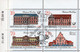 1987 DDR 3067/0 VB I,DV+Bogen O 128€ Post-Gebäude Mit PF 3069 I Offene W Von Weimar Im 4-Block Error On Sheet Bf Germany - Abarten Und Kuriositäten