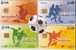 PUZZLE DE CHINA 4 TARJETAS DE FUTBOL COPA DEL MUNDO  NUEVO-MINT - Puzzles