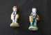 2 FEVES -FIGURINES - PETITS OBJETS DE VITRINE OU DECORATION POUR LA CRECHE -COUPLE - Santons