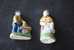 2 FEVES -FIGURINES - PETITS OBJETS DE VITRINE OU DECORATION POUR LA CRECHE -COUPLE - Santons