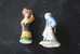 2 FEVES -FIGURINES - PETITS OBJETS DE VITRINE OU DECORATION POUR LA CRECHE -COUPLE - Santini