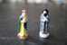 2  FEVES -FIGURINES - PETITS OBJETS DE VITRINE OU DECORATION POUR LA CRECHE -SANTON -COUPLE - Santons