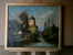 - MAISON AU BORD D´UNE RIVIERE AVEC UN PONT . HUILE SUR TOILE FIN XIXe S. SIGNEE . - Oils