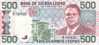 SIERRA LEONE   500 Leones   Daté Du 27-04-1991   Pick 19     ***** BILLET  NEUF ***** - Sierra Leone