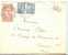REF LMM8 - ROUMANIE LETTRE RECOMMANDEE AFFR.T BICOLORE EN PAIRES HOR. BUCURESTI / PARIS 27/?/1926 - Postmark Collection