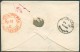Enveloppe De BRUXELLES 30-11-1860 + Griffe B.2è.R. Vers St-Petersbourg (Russia), Man. ´2/3´ (encre) Dc Rouge (verso) AUS - Doorgangstempels