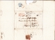 Lettre Italie Cachet De Passage Rouge Pont De Beauvoisin Pour Soissons Aisne 1839 - 1. ...-1850 Prefilatelia