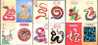 Taiwan Pre-stamp Postal Cards Of 2000 Chinese New Year Zodiac - Snake Serpent 2001 - Taiwan