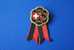 BROCHE  BADGE  INSIGNE SUISSE A IDENTIFIER -1563 - 1953 CROIX ROUGE  ANIMAL A 4 PATTES -RUBANS N& ROUGE RED CROSS - Autres & Non Classés