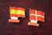 ESPAGNE DANEMARK - COLLECTION L'ALSACIENNE BISCUITS -TOLE PEINTE ???? DRAPEAUX FLAGS BANDERA FAHNE BANDIERA ???? ? - Obj. 'Herinnering Van'