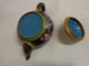 Petite Theiere-cloisonnee -decor Asiatique ? -hauteur Bouchon Compris 6.5cm - Art Asiatique