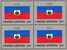 HAITI UN-Flaggen VIII 1987 New York 537+ 4-Block + Kleinbogen ** 16€ - Haití