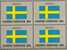 Schweden UN-Flaggen IV 1983 New York 437+ 4-Block + Kleinbogen ** 7€ - Ongebruikt