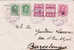 00784 Carta Con Pareja Ayuntamiento De Barcelona Edifil 5s Con 3 Sellos De Alfonso XIII - Cartas & Documentos