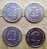 SET OF 4 SLOVENIA 20 TOLAR COINS DIFFERENT YEARS XF USED BIRD - Slovenia